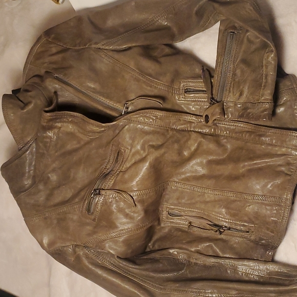 XS DARK GREY DANIER LEATHER JACKET! - Picture 3 of 6